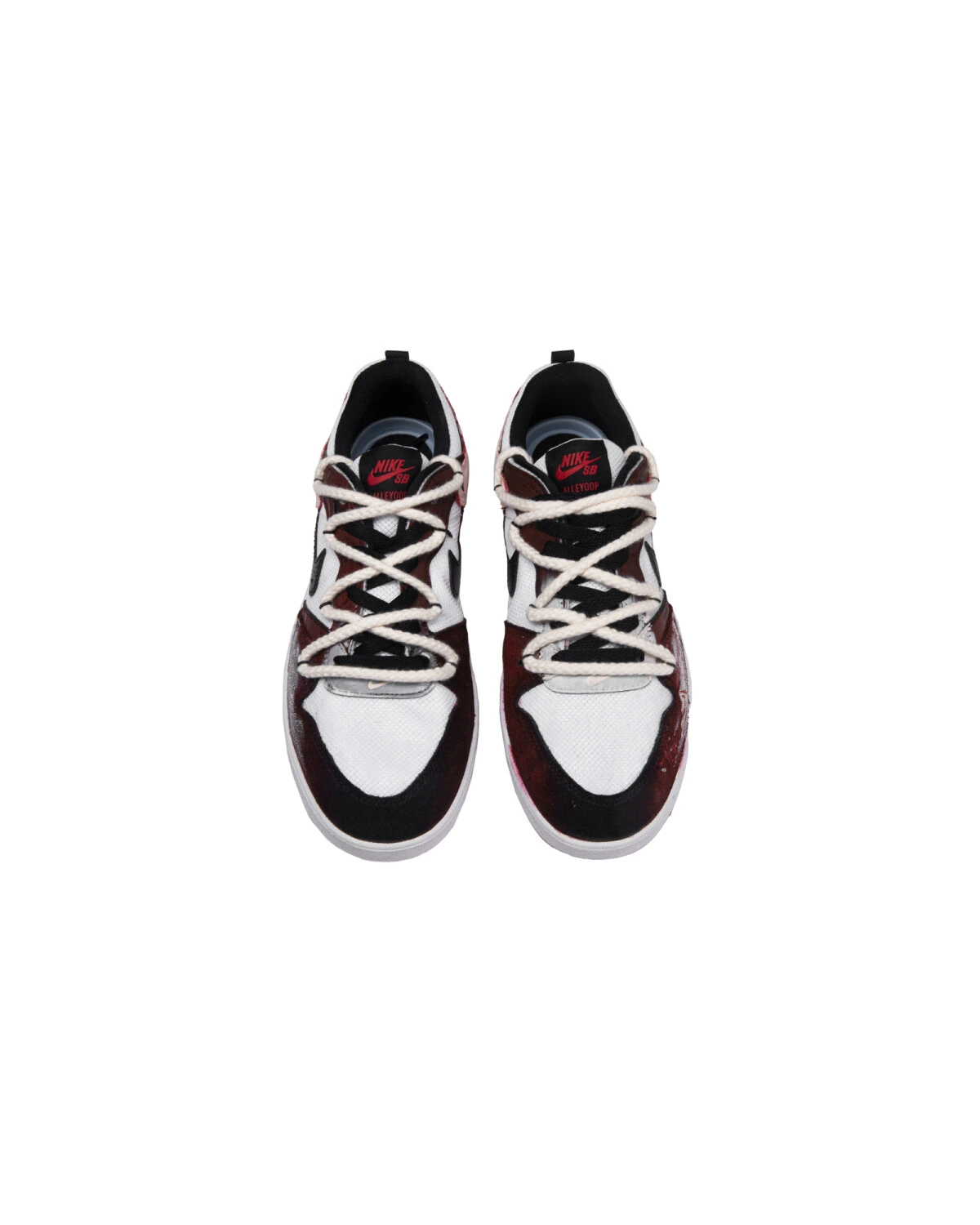 Nike SB Alleyoop унисекс кеды с граффити дизайном красные картинка
