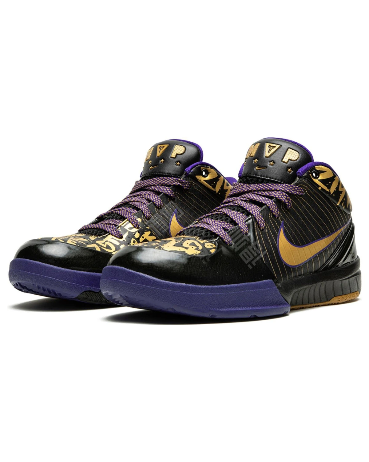 Nike Zoom Kobe 4 Final MVP Away мужские баскетбольные кроссовки чёрные с золотом картинка