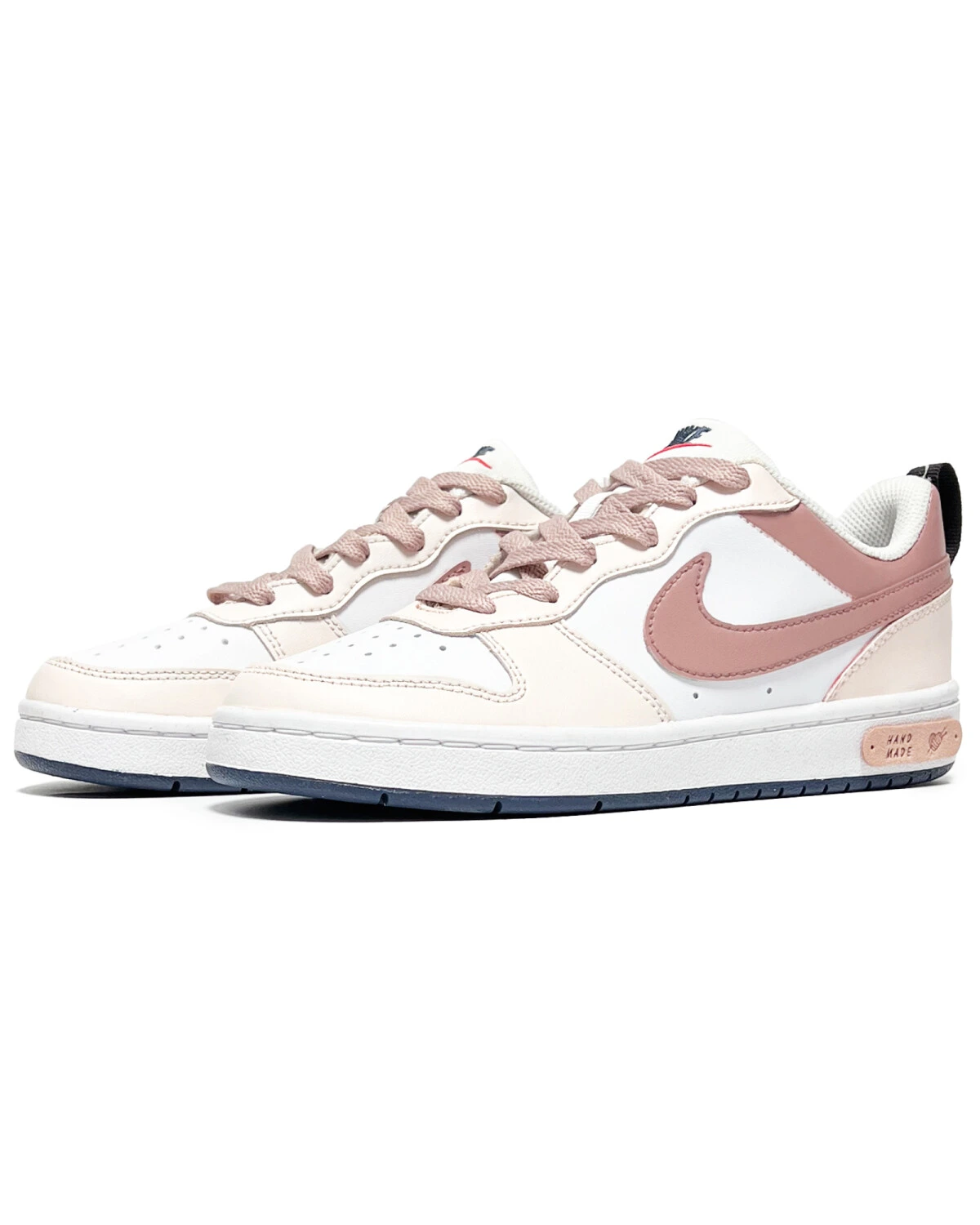 Nike Court Borough детские кроссовки розово-белые комфортные картинка