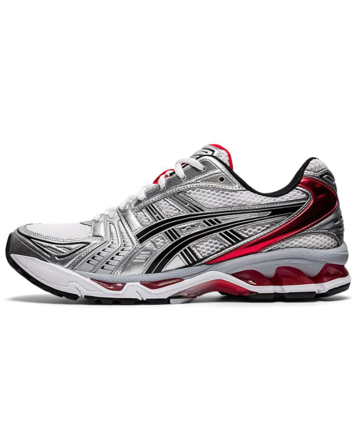 Asics Gel-Kayano 14 унисекс кроссовки для бега с амортизацией бело-красные картинка