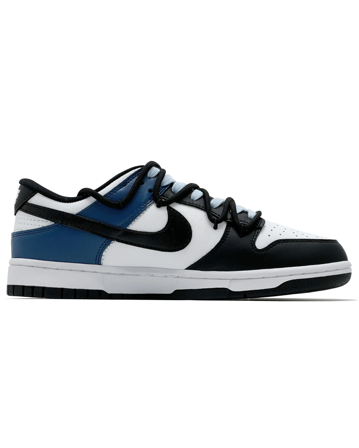 Nike Dunk unisex кроссовки с ручной росписью черно-синие картинка