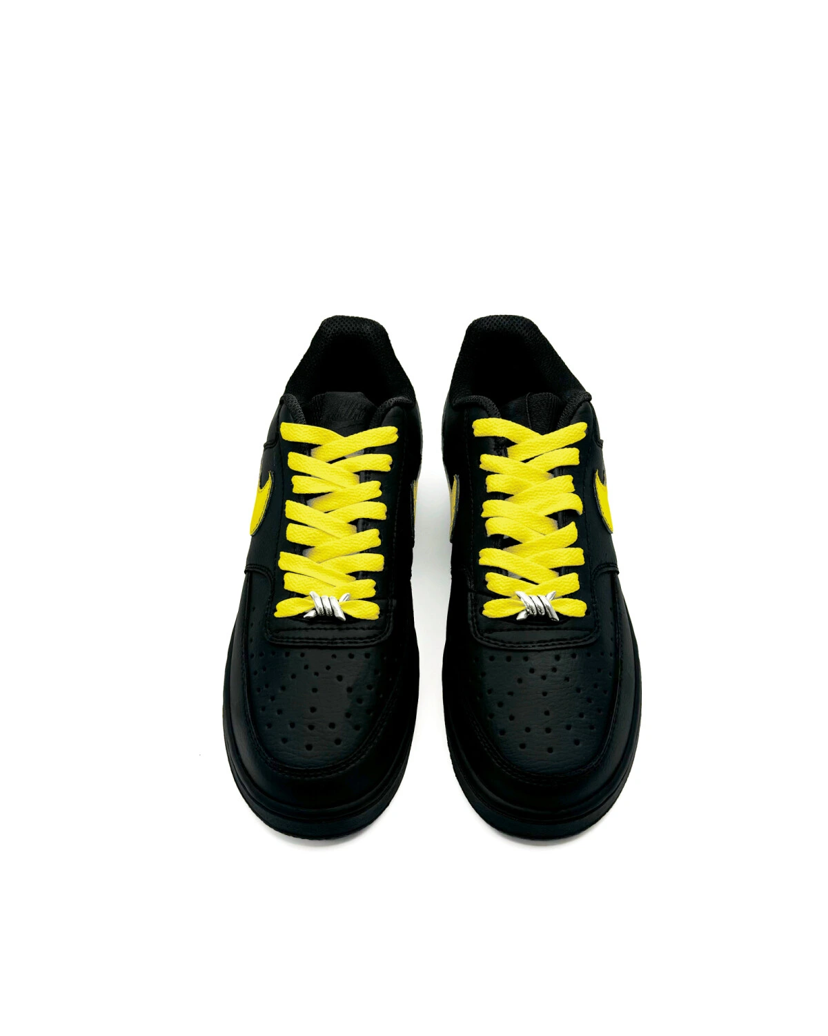 Nike Court Vision унисекс кроссовки черно-желтые повседневные картинка