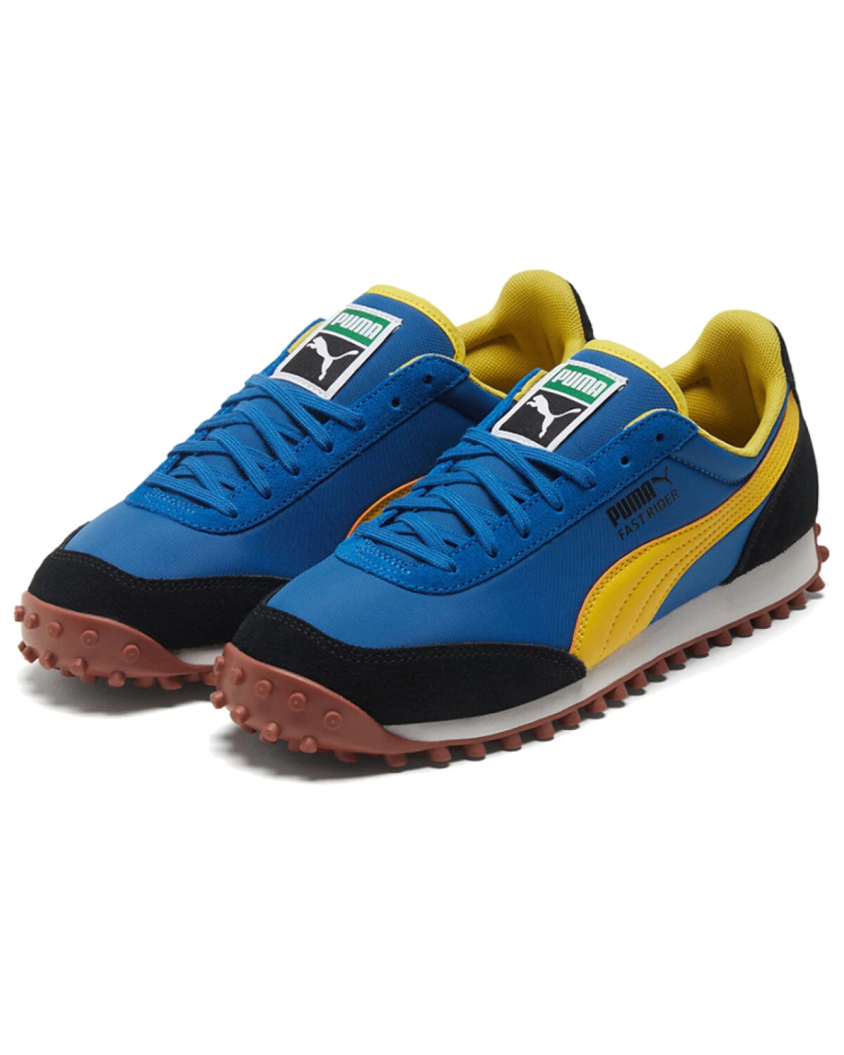 PUMA Fast Rider унисекс кроссовки с амортизацией сине-желтые картинка