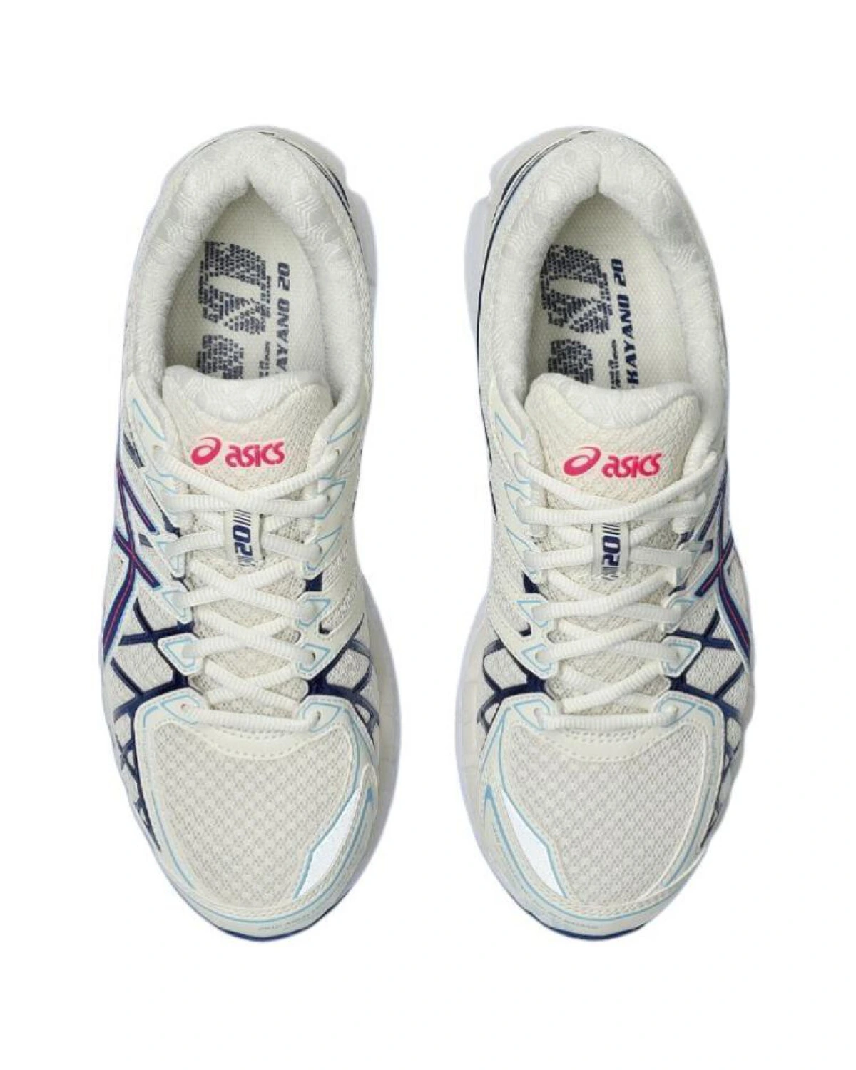 Asics Gel-Kayano20 Cream Blue унисекс белые дышащие кроссовки для бега картинка