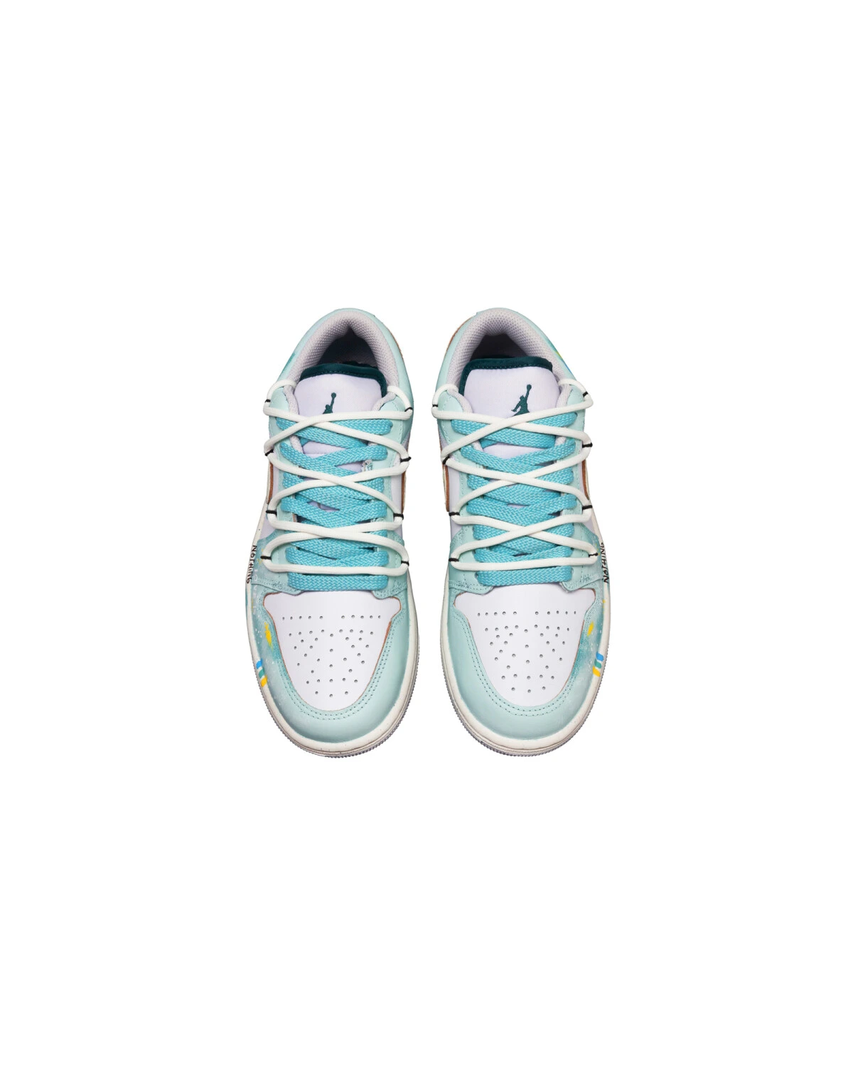 Jordan Air Jordan 1 унисекс кроссовки мята натуральная кожа картинка