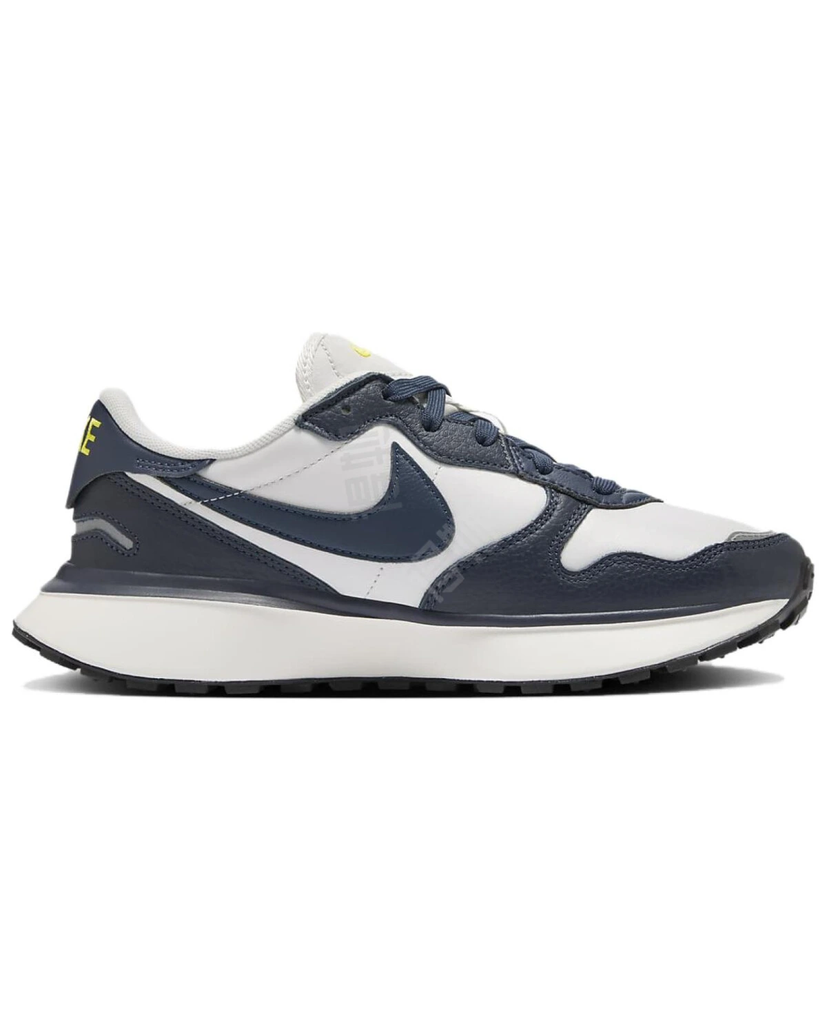 Nike Phoenix Waffle Leather женские кроссовки кожаные сине-белые картинка