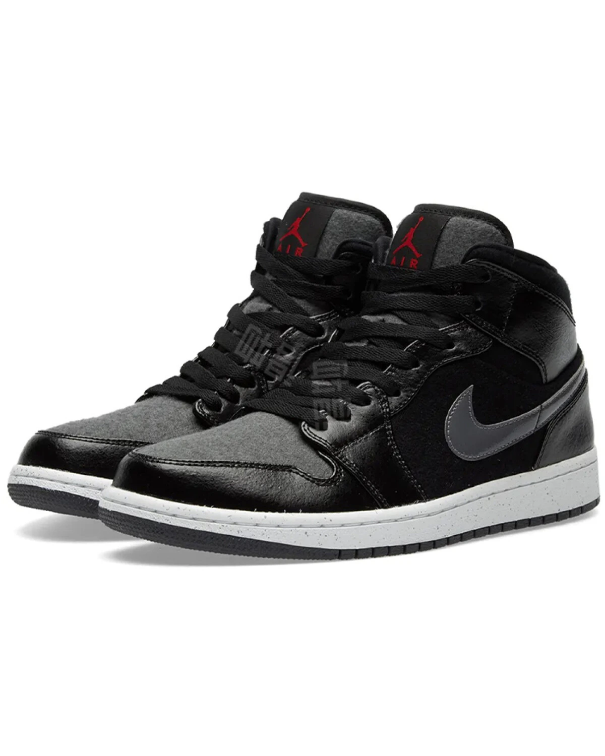 Jordan Air Jordan 1 мужские кроссовки чёрно-серые с амортизацией картинка