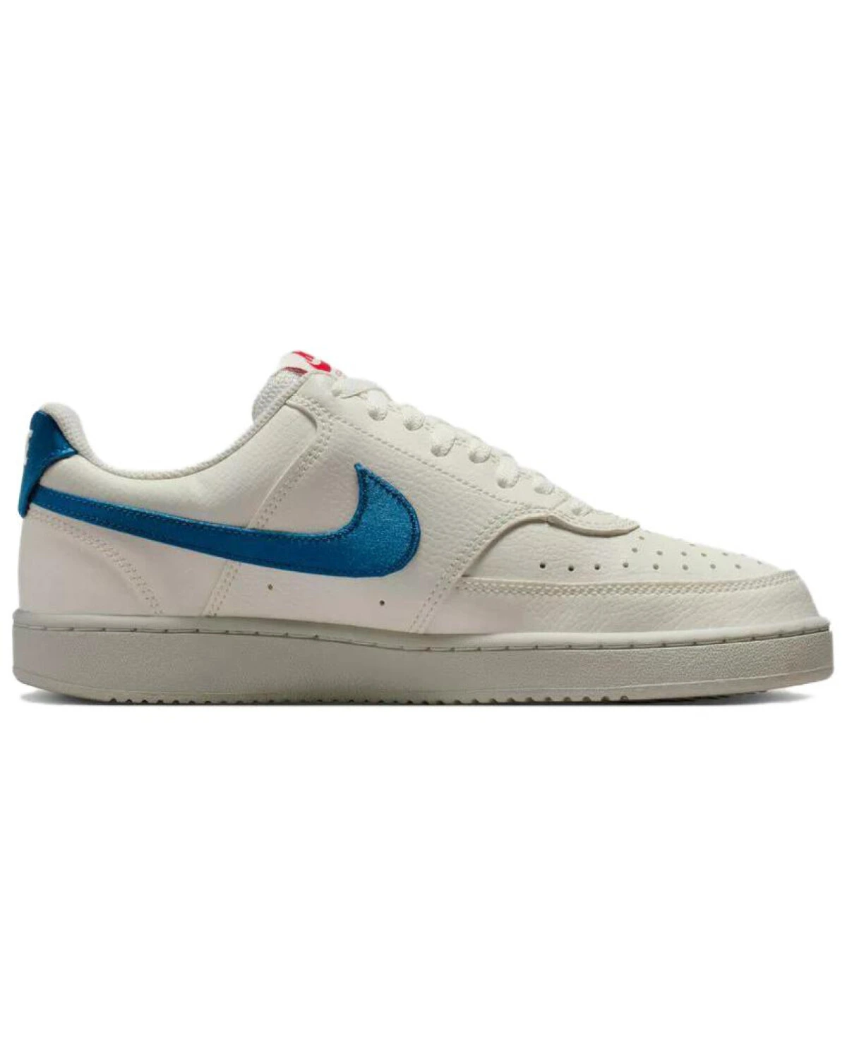 Nike Court Vision LOW женские кроссовки воздухопроницаемые белые с синим и красным картинка