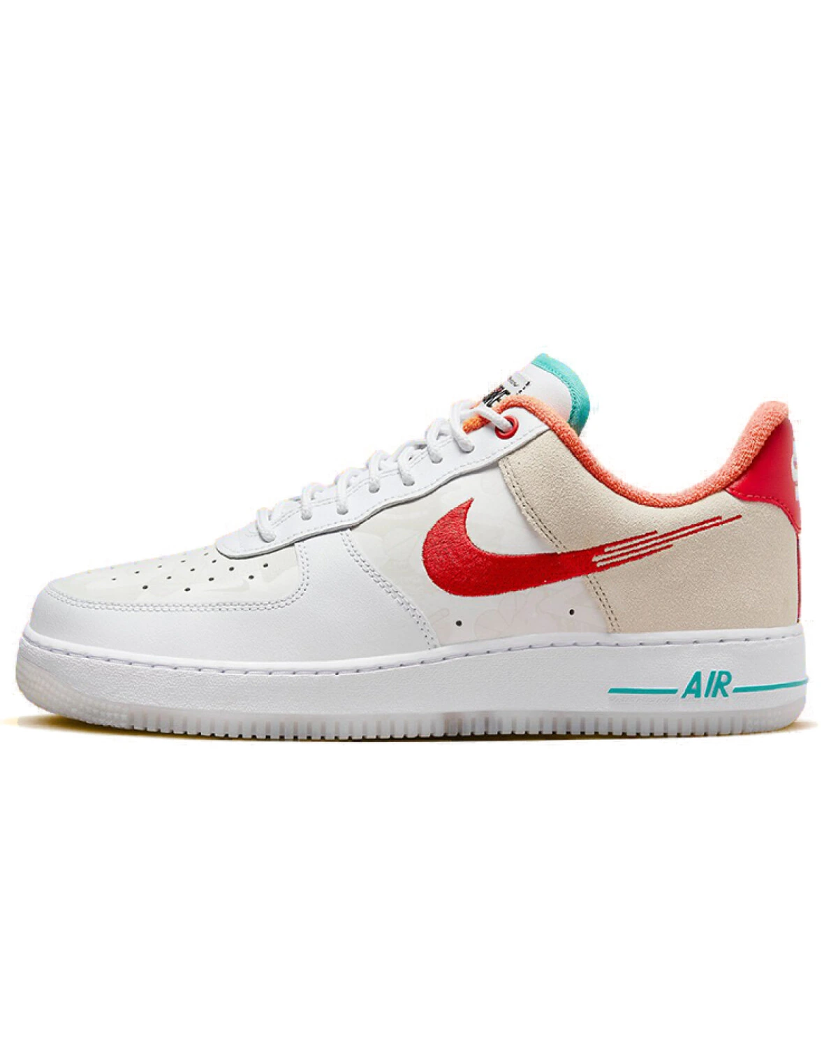 Nike Air Force 1 унисекс кроссовки белые кожаные картинка