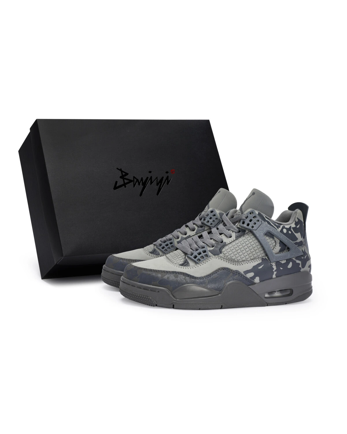 Jordan Air Jordan 4 мужские баскетбольные кроссовки серые противоскользящие картинка