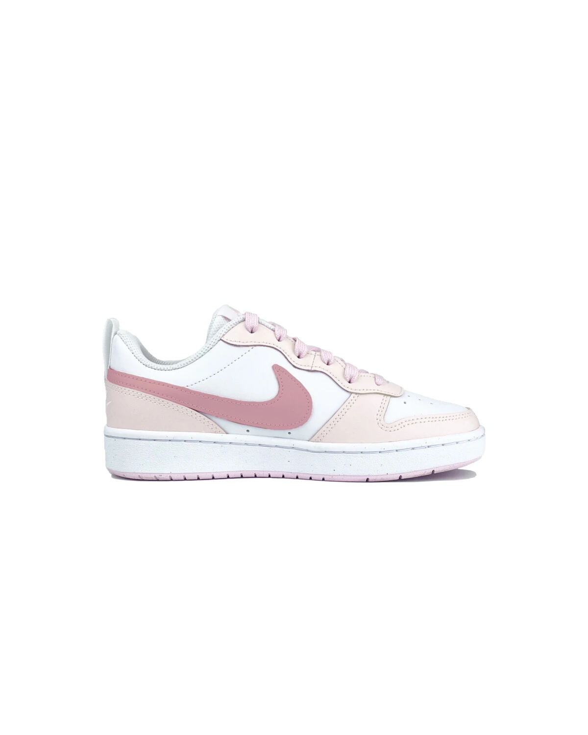 Nike Court Borough детские кеды розово-белые с принтом котиков картинка