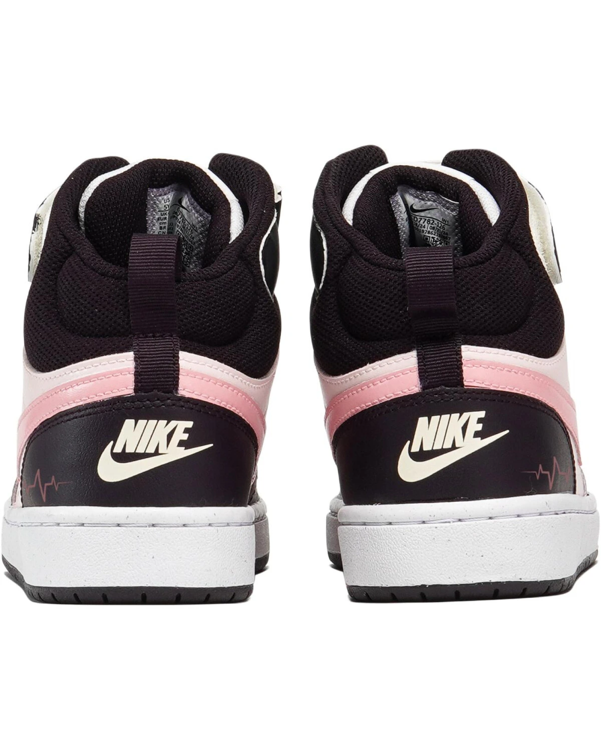 Nike Court Borough 2 детские кроссовки высокие розовые картинка