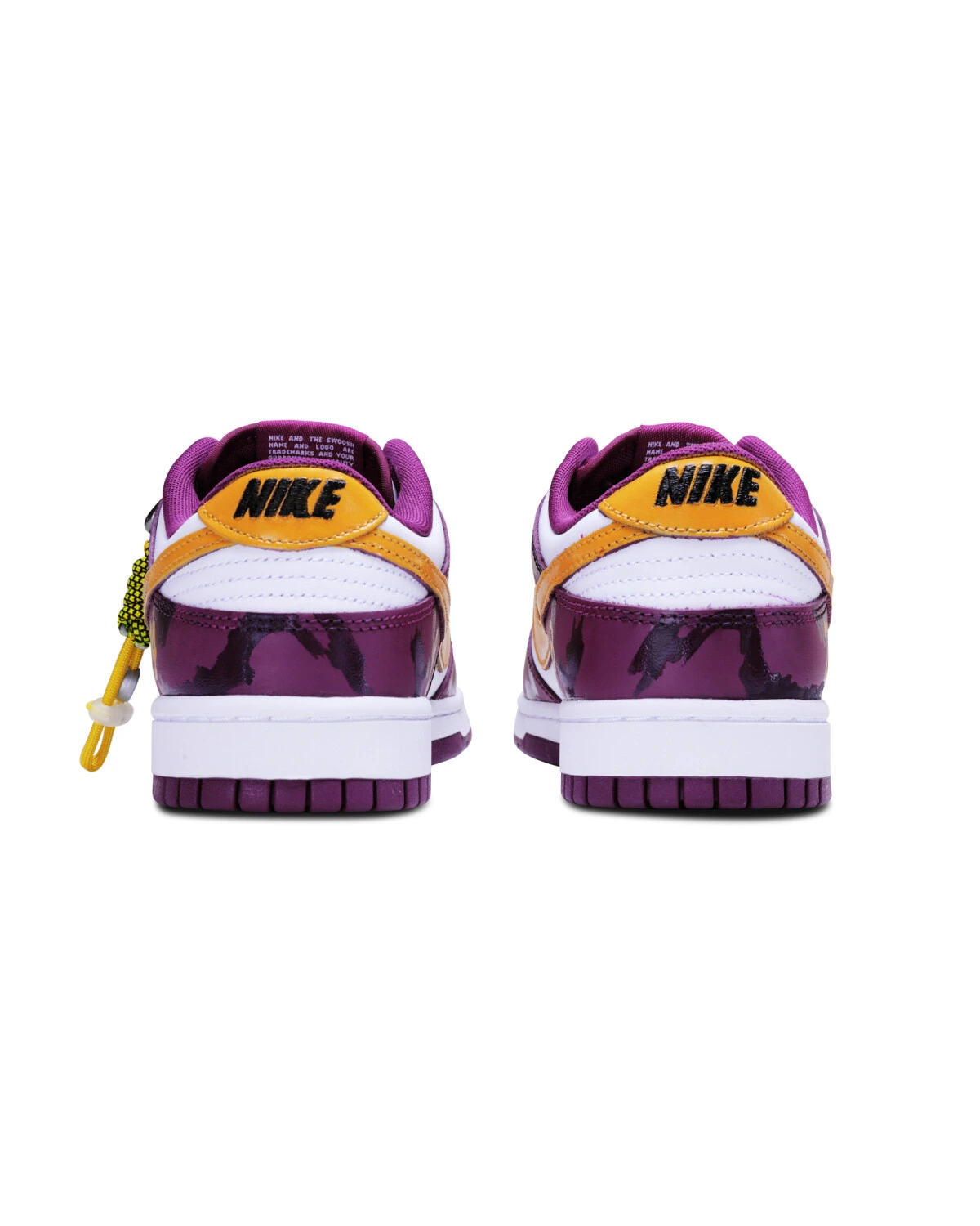 Nike Dunk универсальные кроссовки кожаные фиолетово-желтые картинка