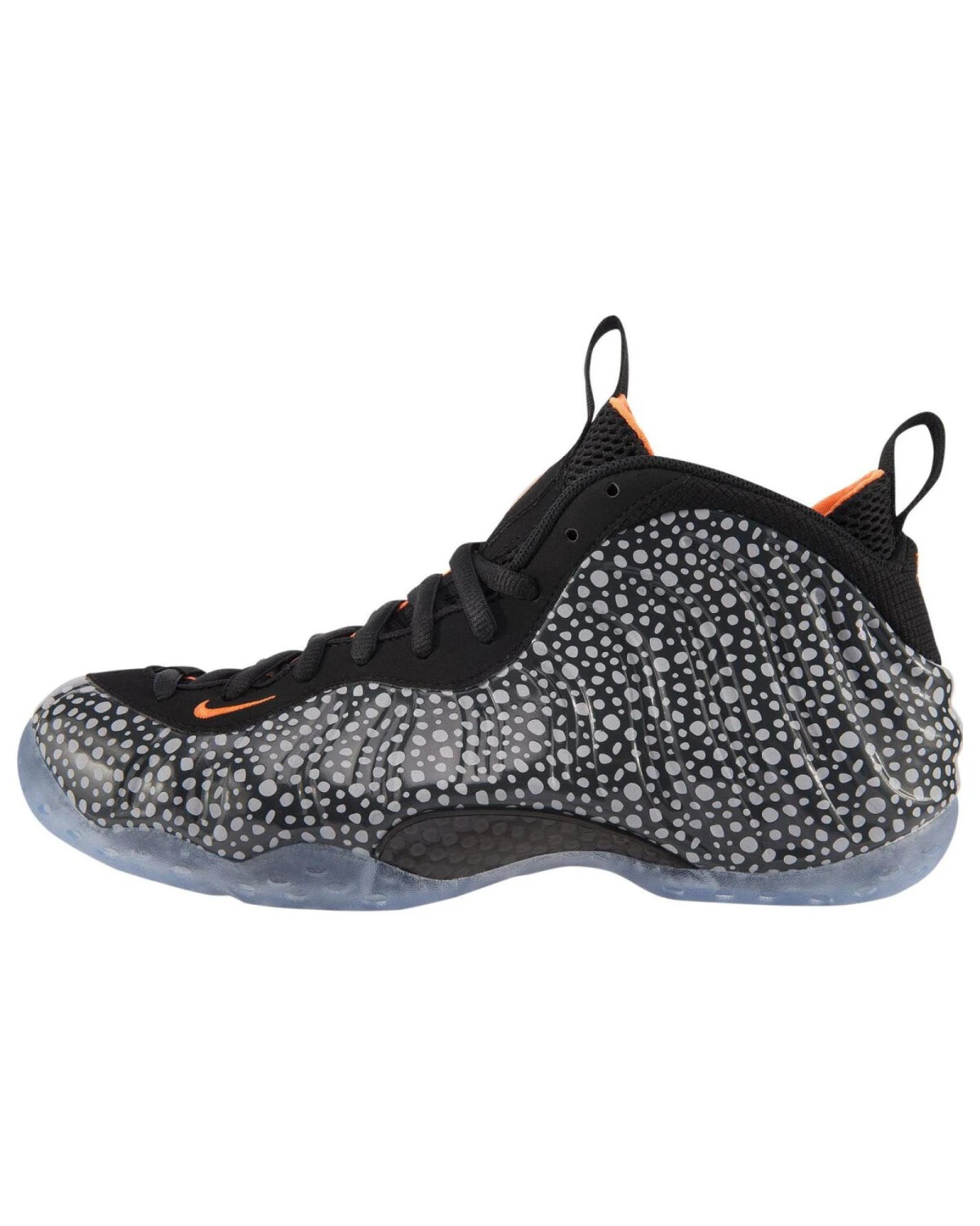 Nike Foamposite One Safari мужские спортивные кроссовки черно-серые картинка