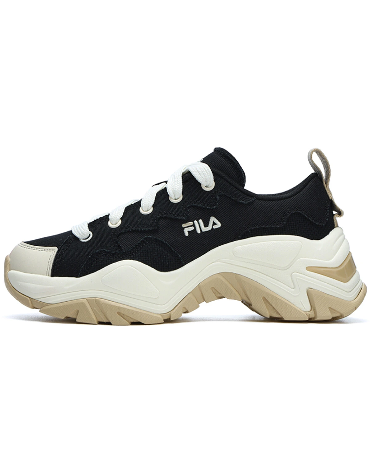 FILA SOFIA CANVAS женские кеды черно-белые с толстой подошвой картинка