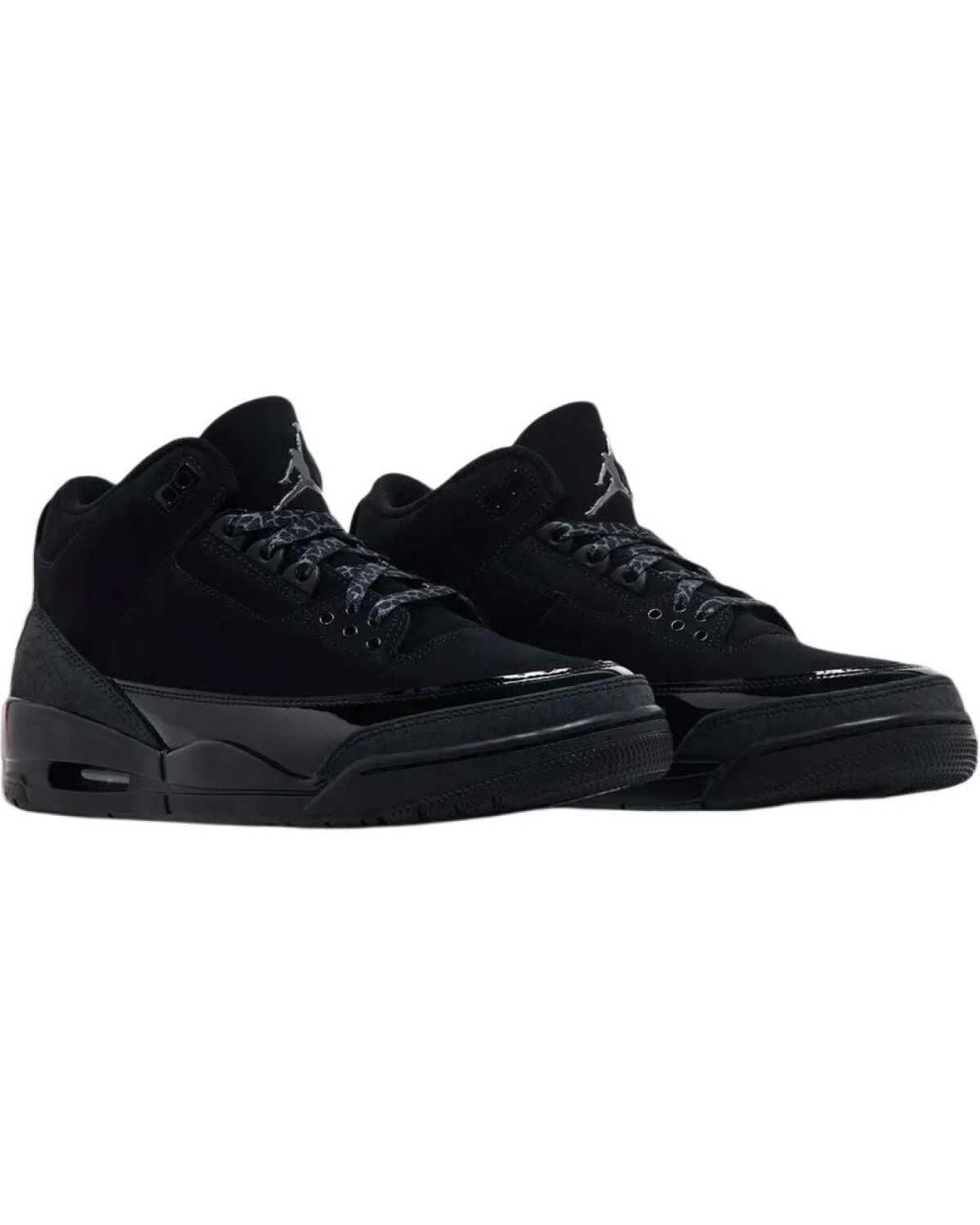 Jordan Air Jordan 3 детские кроссовки черные кожаные картинка