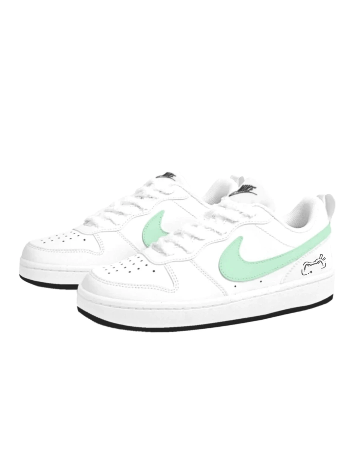 Nike Court Borough детские кроссовки синтетическая кожа бирюзовые картинка