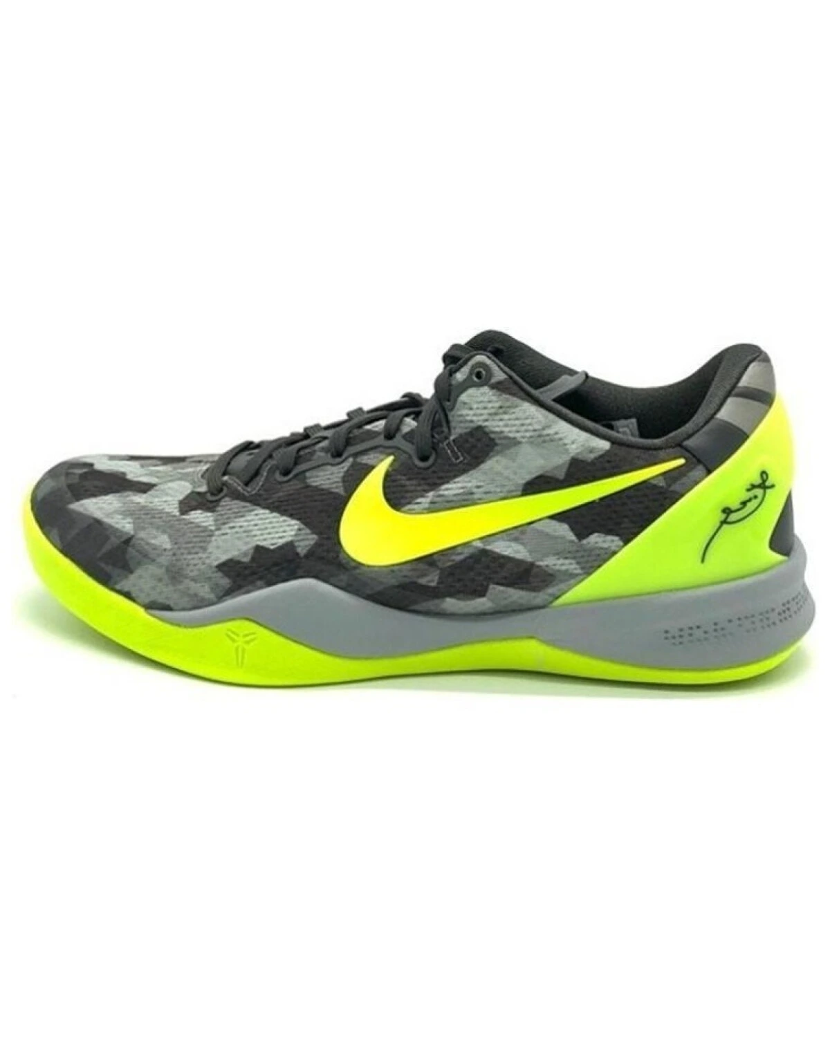 Nike Kobe 8 Volt мужские баскетбольные кроссовки противоскользящие серые картинка