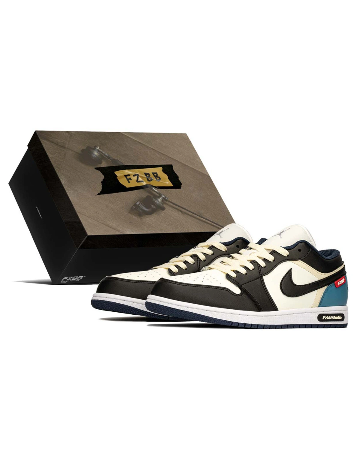 Jordan Air Jordan 1 FZBB Black Toe Lightning мужские спортивные кроссовки черно-синие картинка
