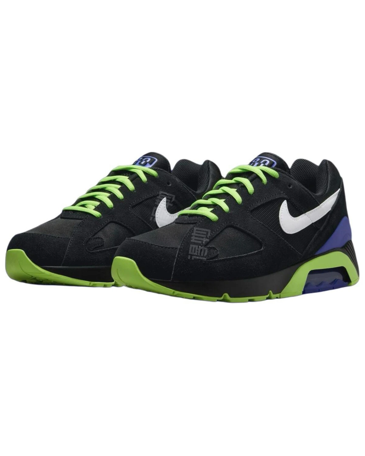 Nike Air Max 180 “Joker” мужские и женские спортивные кроссовки кожаные черно-белые с зеленым картинка