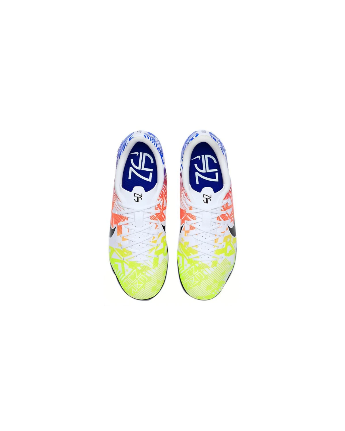 Nike Mercurial Vapor 13 детские футбольные кроссовки TF амортизирующие желто-розово-синие картинка