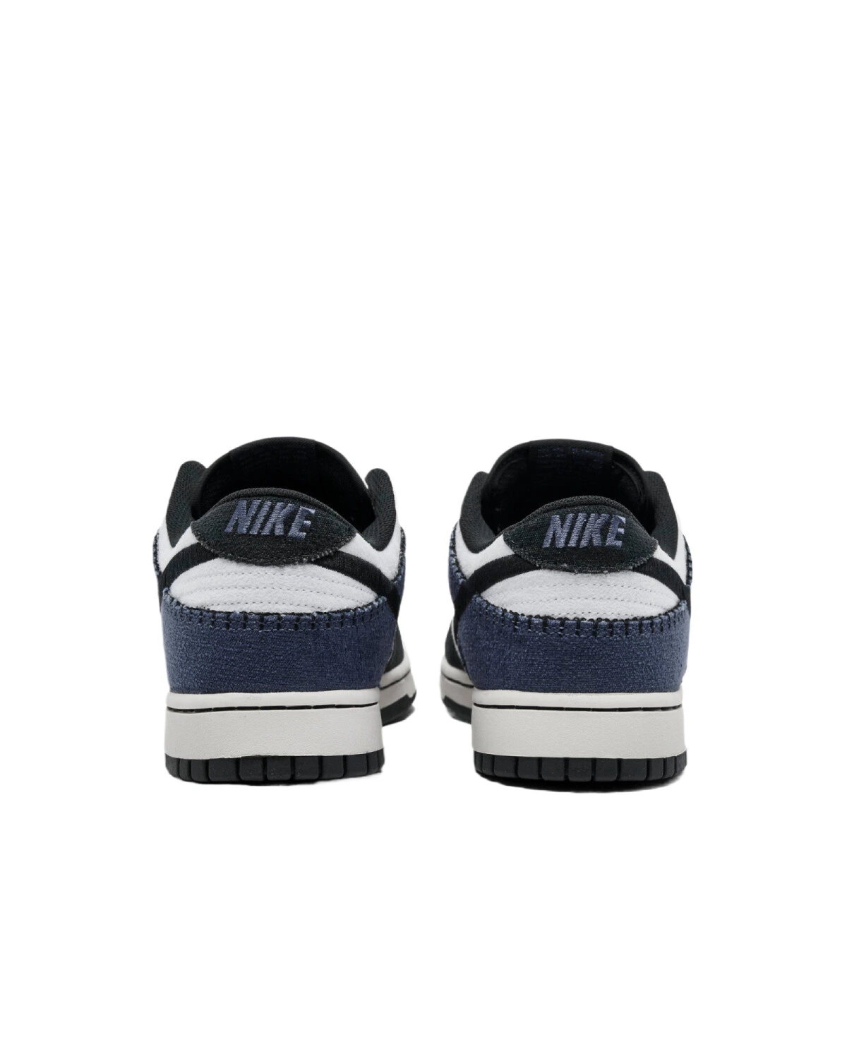 Nike Dunk Retro SE мужские кеды бело-синие из замши с воздухопроницаемыми вставками картинка