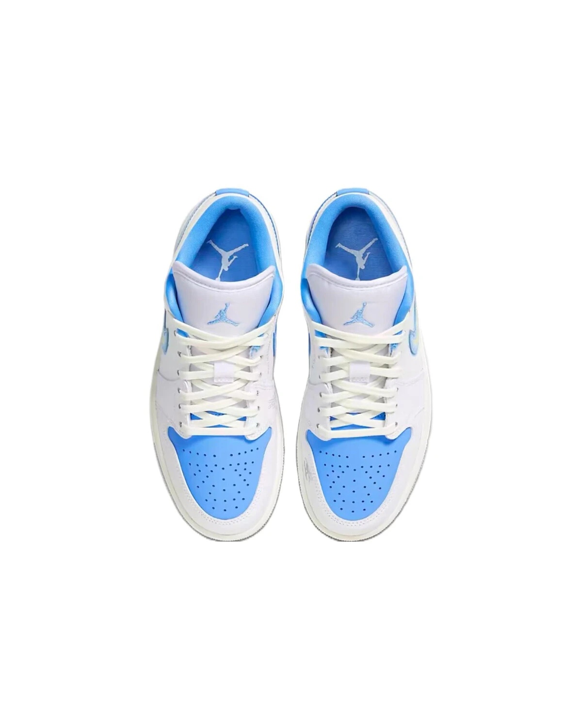 Jordan Air Jordan 1 унисекс кроссовки кожаные бело-синие картинка