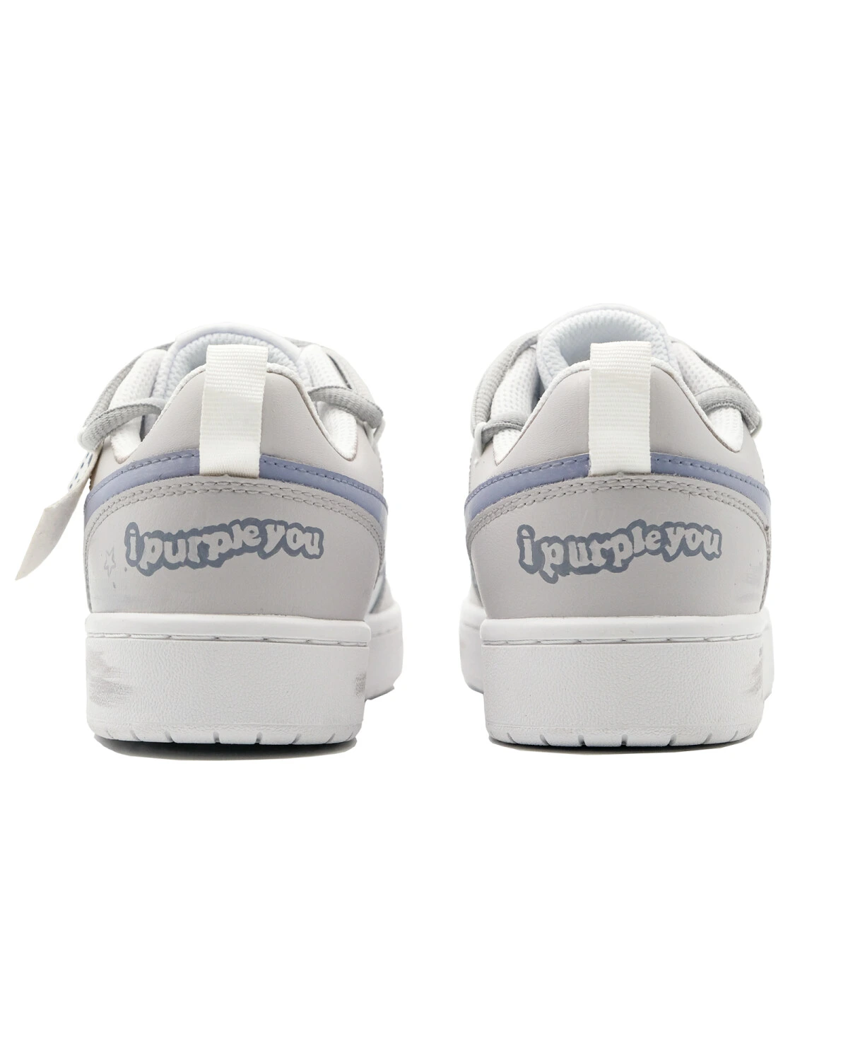 Nike Court Borough 2 женские кроссовки бело-фиолетовые с потертостями картинка