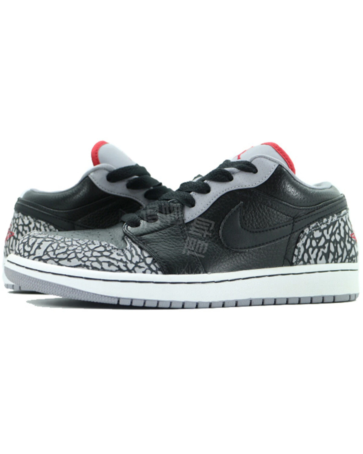 Jordan Air Jordan 1 Phat Low "Black Cement" мужские кроссовки синтетические амортизирующие черные картинка