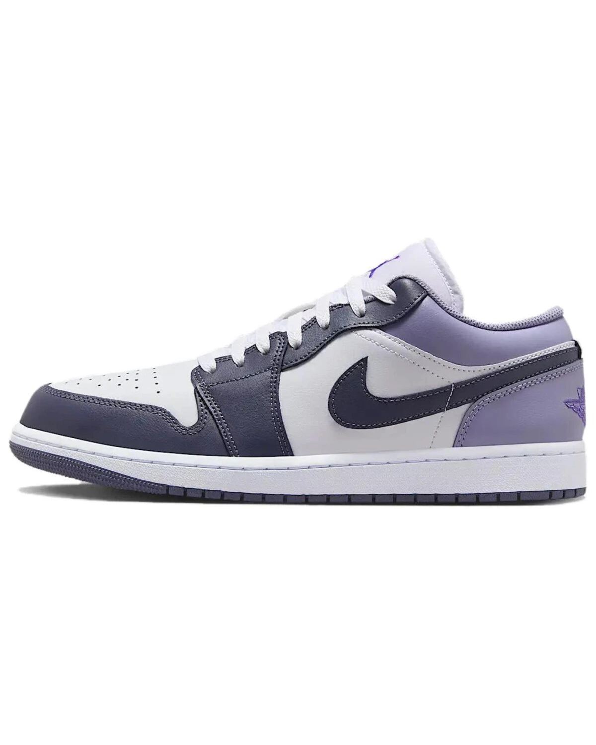 Jordan Air Jordan 1 Low унисекс кроссовки фиолетово-белые с шнуровкой картинка