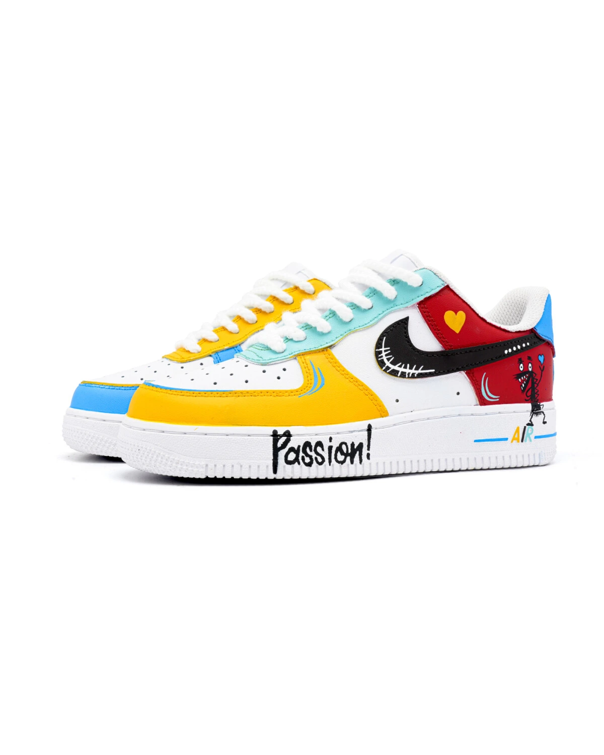 Nike Air Force 1 unisex кроссовки с цветным принтом многоцветные картинка