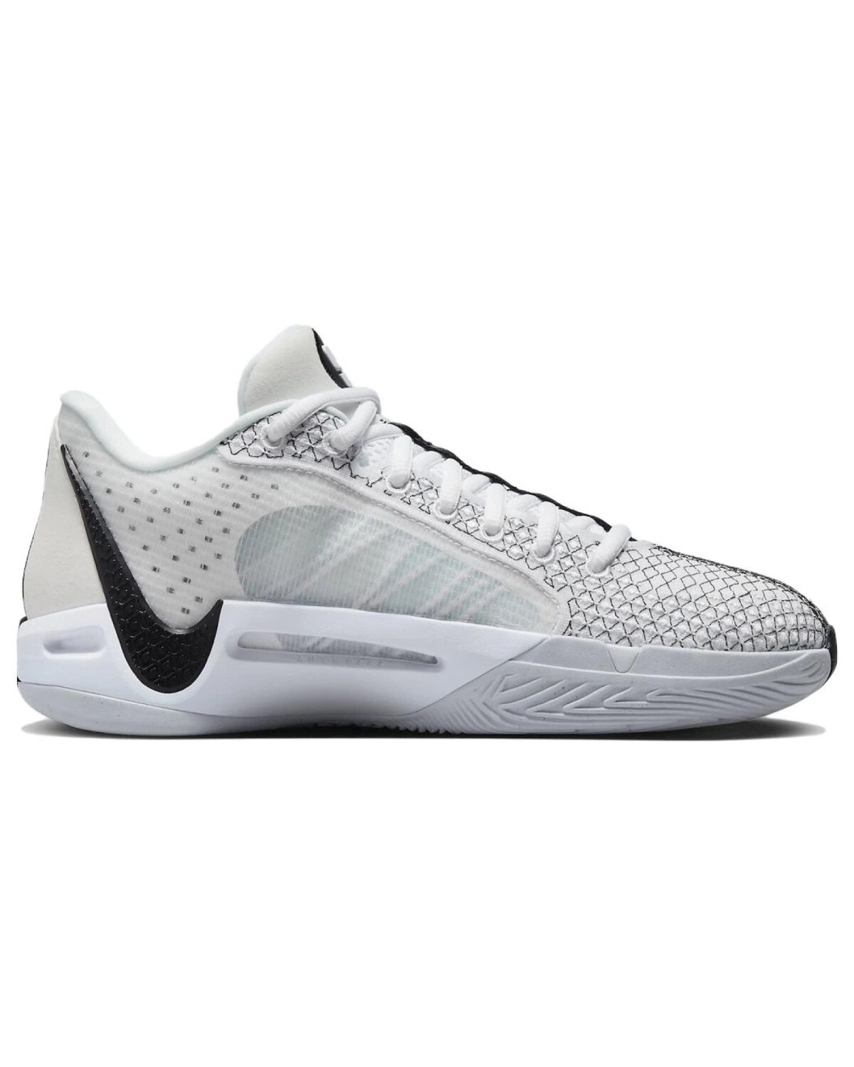Nike Sabrina 1 унисекс кроссовки бело-черные с шнуровкой и амортизацией картинка