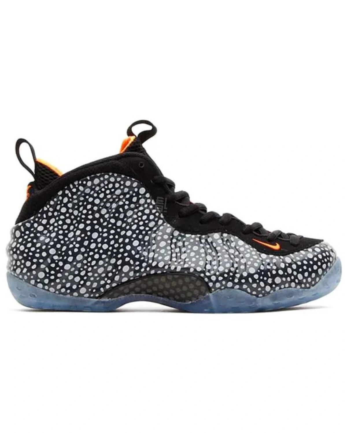 Nike Foamposite One Safari мужские спортивные кроссовки черно-серые картинка