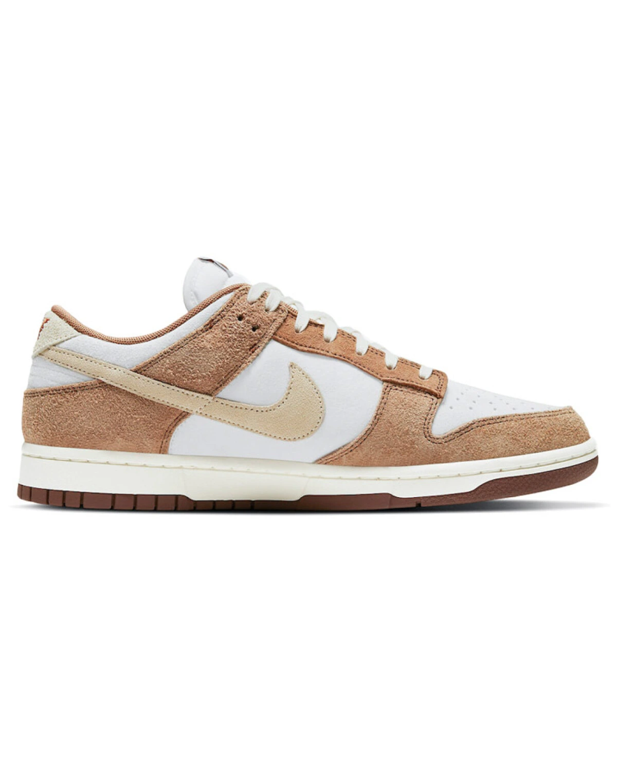 Nike Dunk кроссовки из замши бело-коричневые для скейтбординга картинка