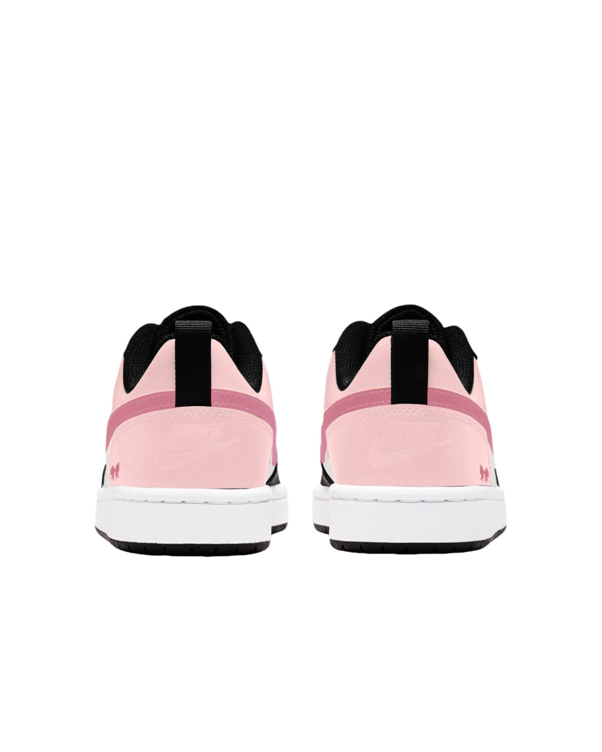 Nike Court Borough детские кроссовки с розовым бантом из синтетики картинка