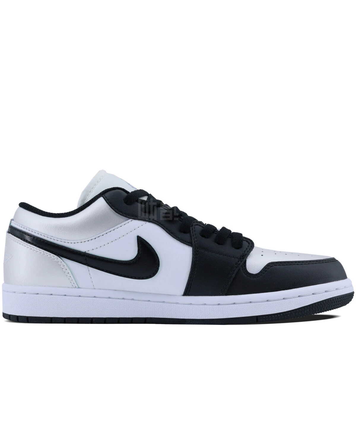 Jordan Air Jordan 1 мужские кроссовки из натуральной кожи черно-серебряные картинка