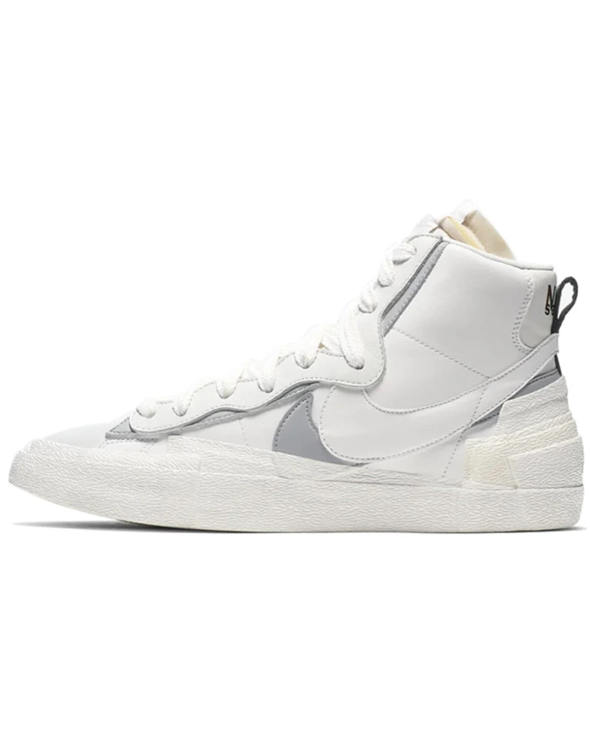 Nike Sacai x Blazer unisex кроссовки серо-белые картинка