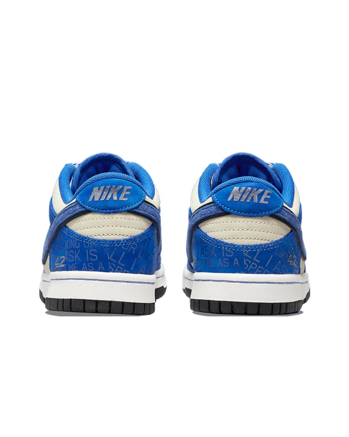 Nike Dunk детские кроссовки синие из кожи и замши картинка