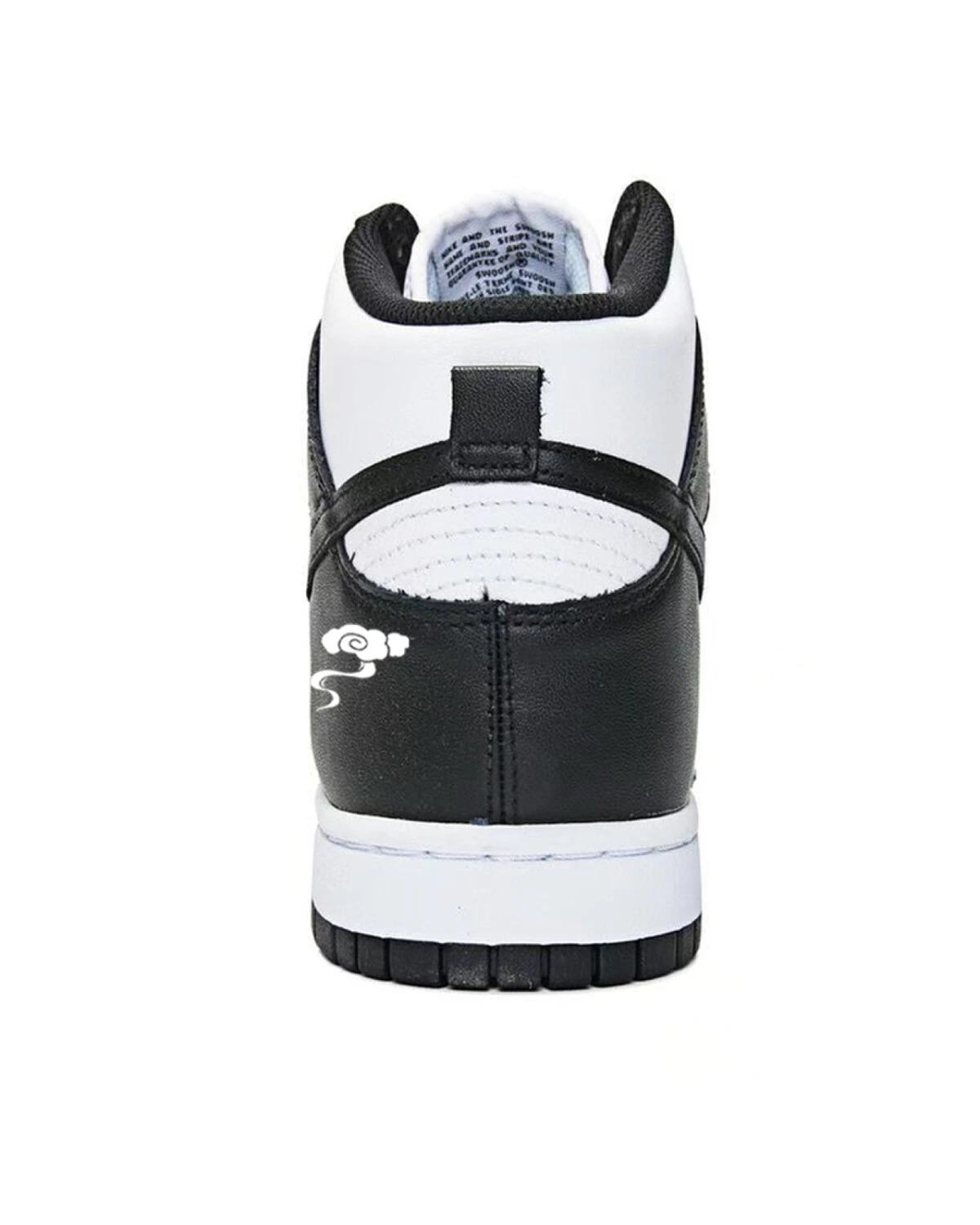 Nike Dunk мужские и женские кроссовки высокие черно-белые картинка