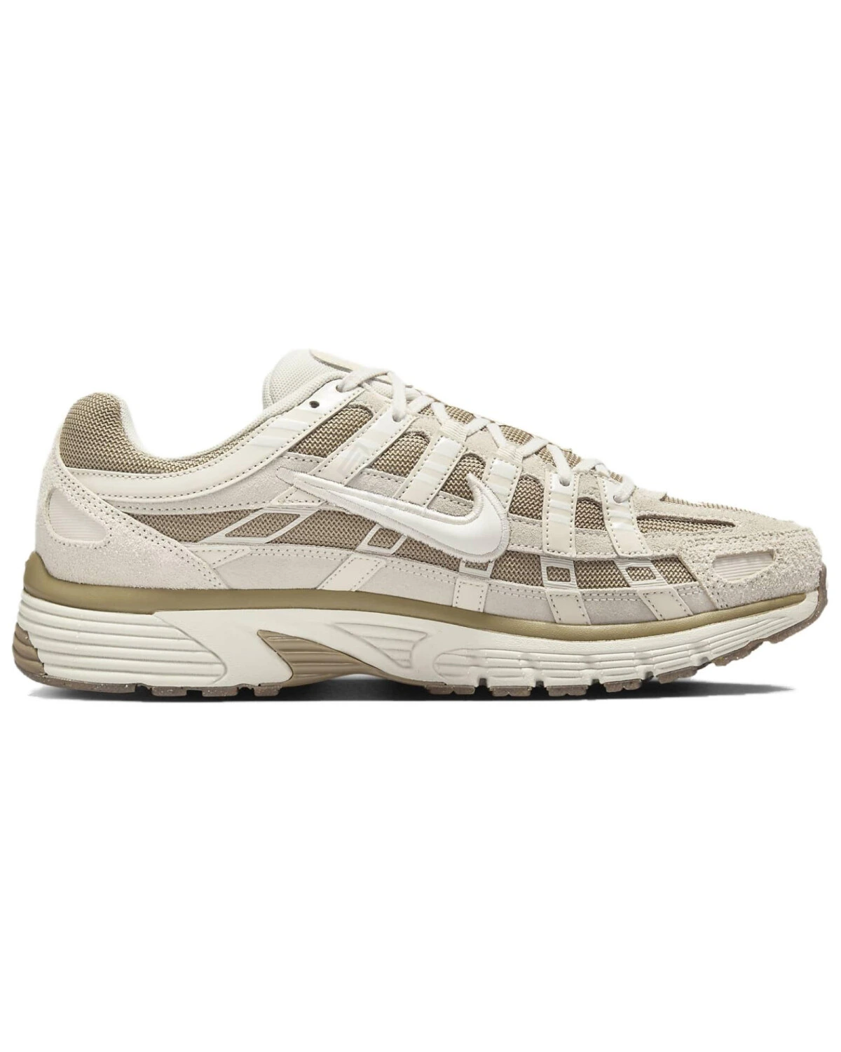 Nike P-6000 унисекс кроссовки кожаные бежевые картинка