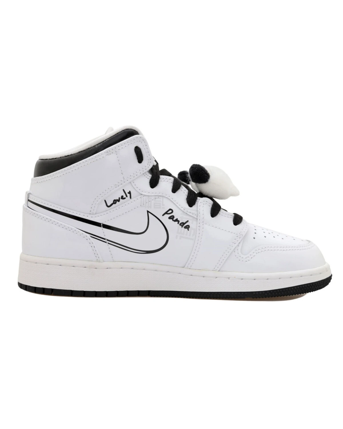 Jordan Air Jordan 1 женские баскетбольные кроссовки бело-черные картинка