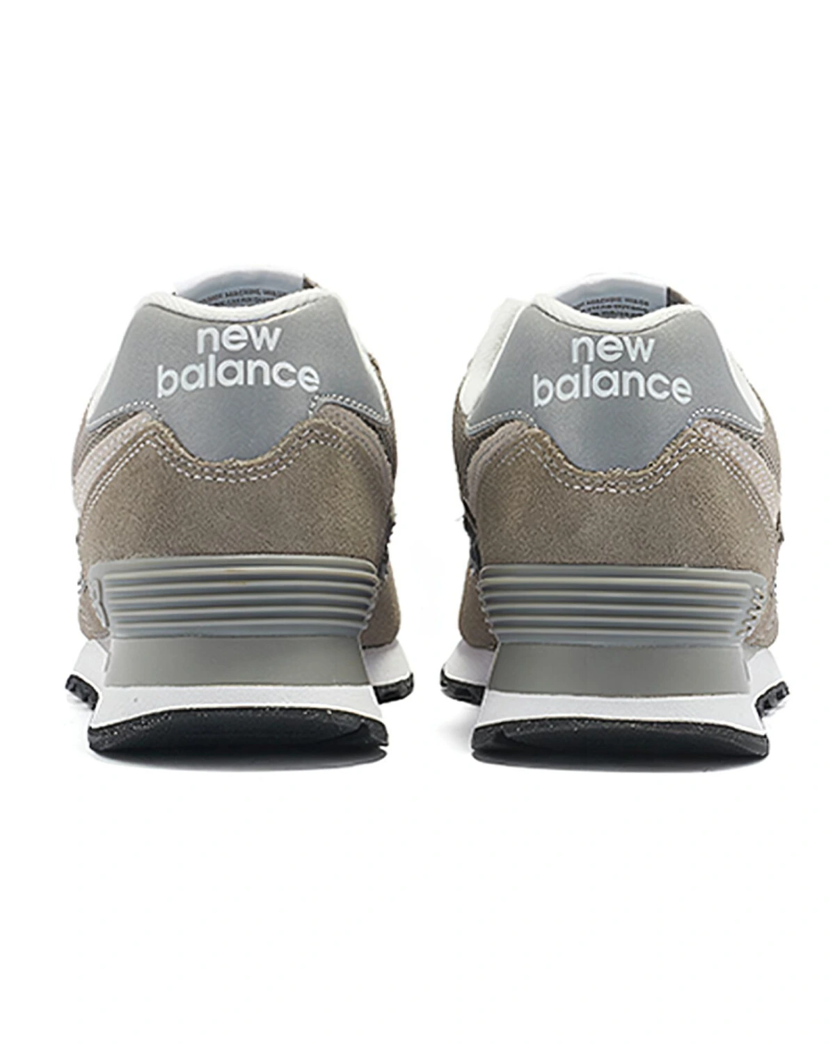 New Balance 574 унисекс кроссовки бежевые из ткани и замши дышащие картинка