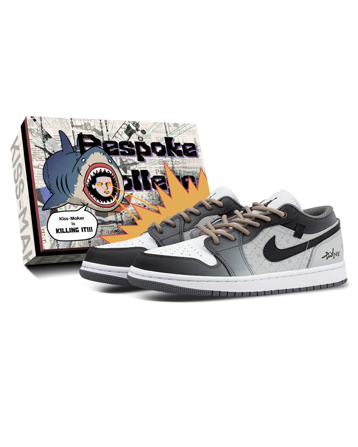Jordan Air Jordan 1 unisex кроссовки ретро серые картинка