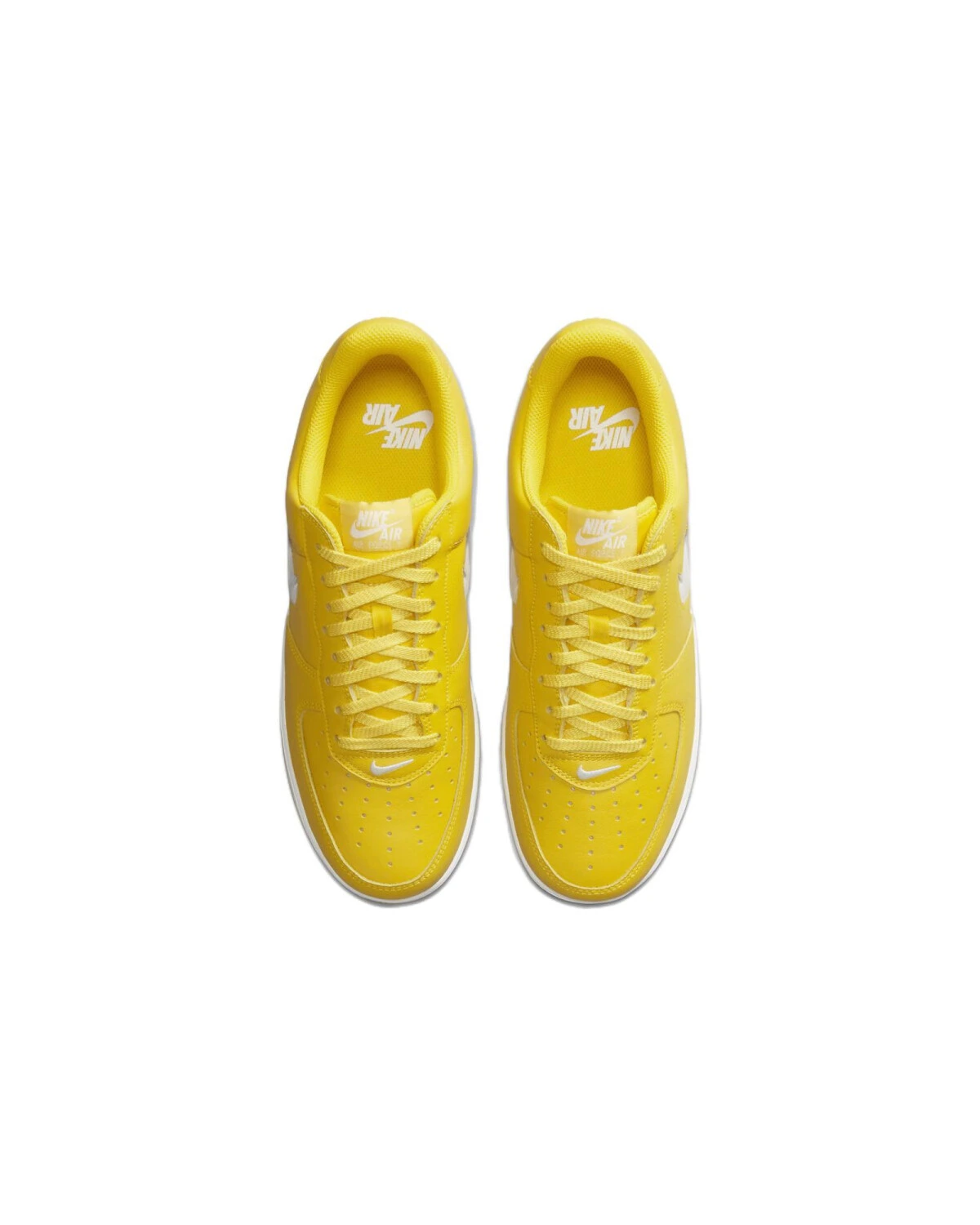 Nike Air Force 1 унисекс кроссовки кожаные жёлтые для скейтбординга картинка