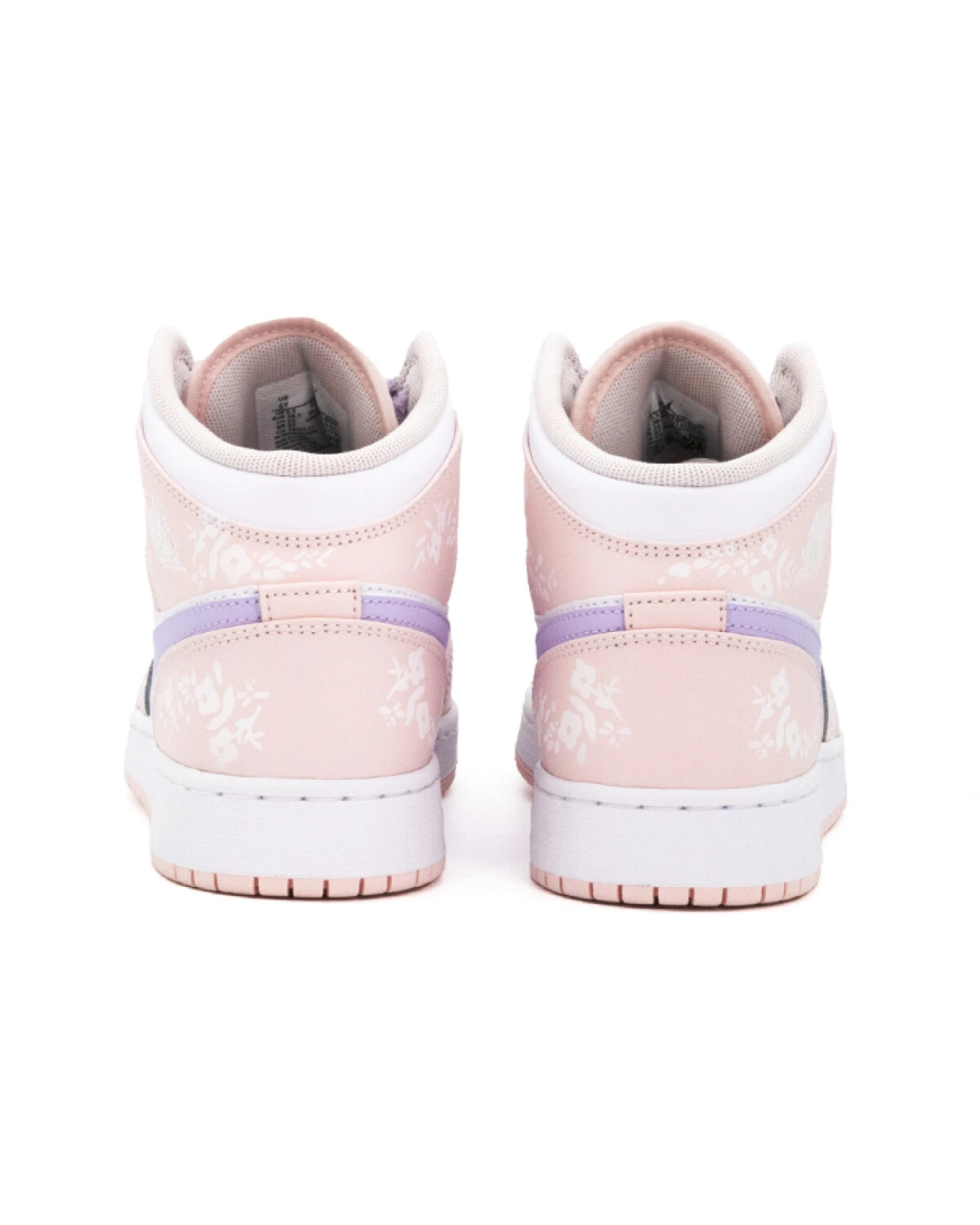 Jordan Air Jordan 1 GS женские кроссовки высокие розово-белые цветочные картинка