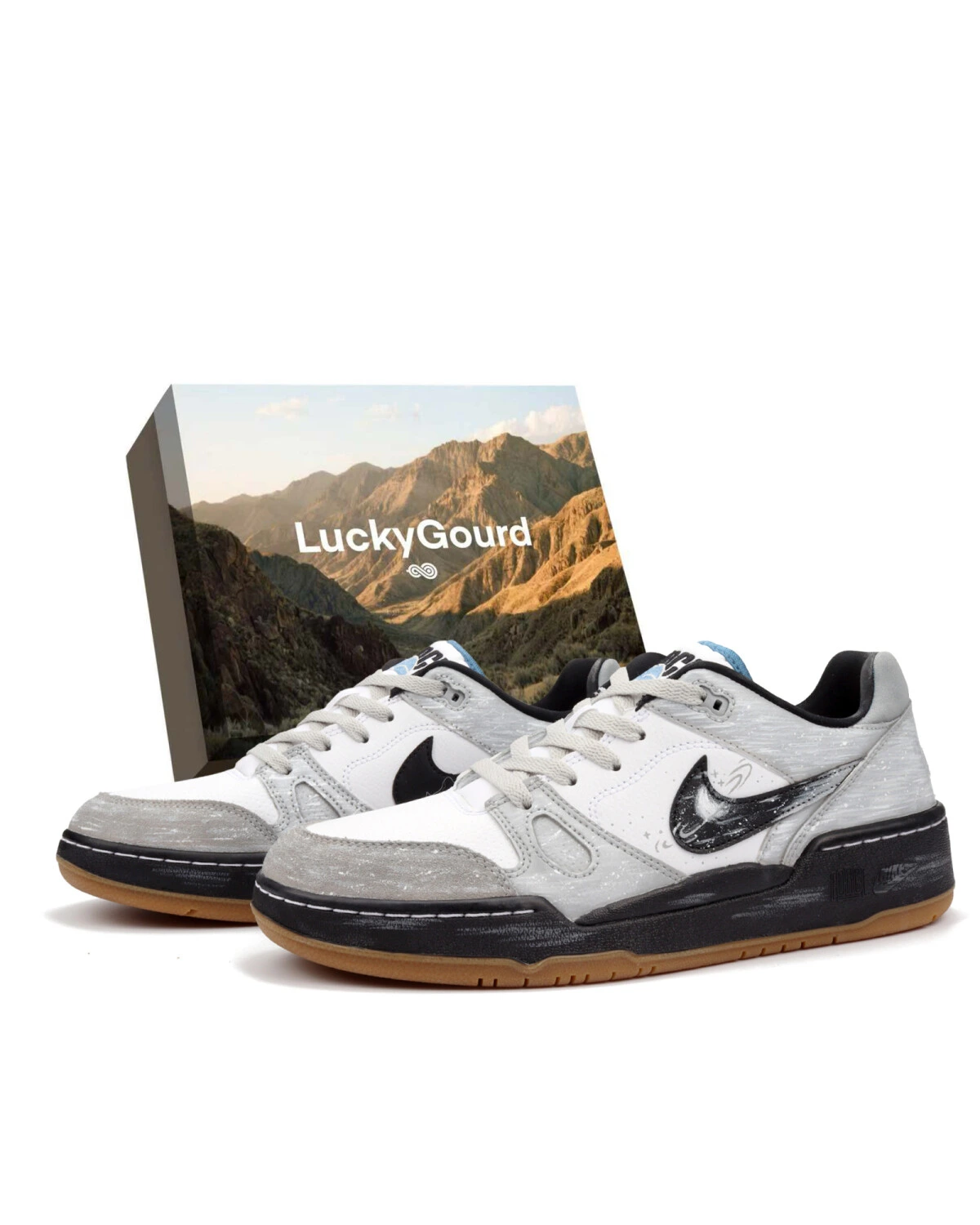 Nike Full Force мужские кроссовки износостойкие серо-белые картинка