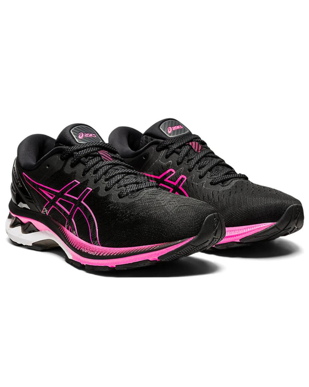 Asics Gel-Kayano 27 женские кроссовки для бега черно-розовые картинка