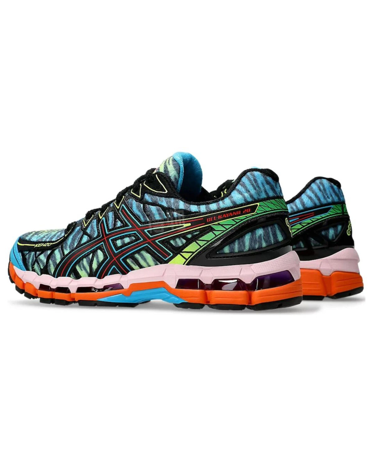 Asics Gel-Kayano20 мужские кроссовки спортивные сине-красные тканевые картинка