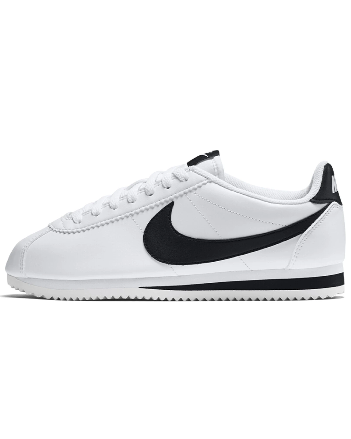 Nike Cortez женские кроссовки бело-чёрные из синтетики картинка