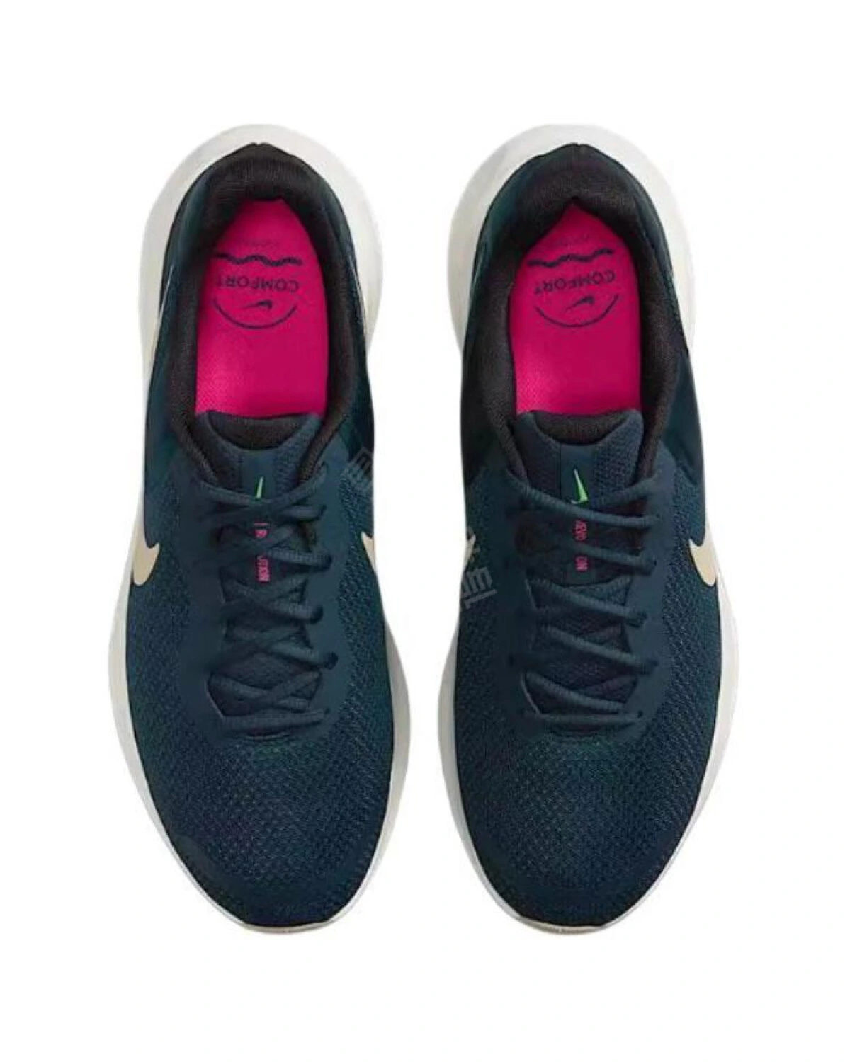 Nike Revolution 7 мужские кроссовки для бега противоскользящие зеленые картинка